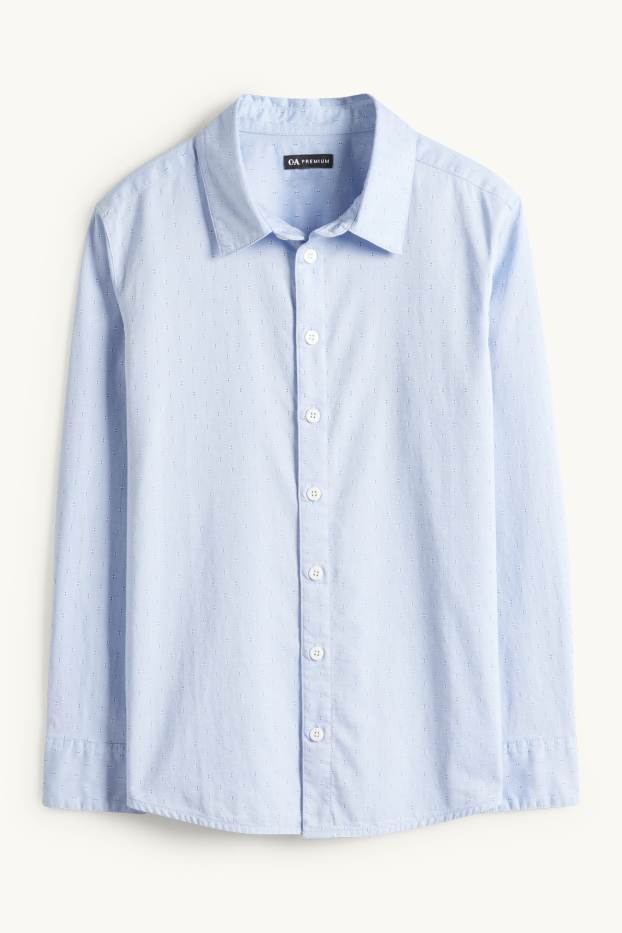 Bambini - Camicia - stampa minimal - azzurro