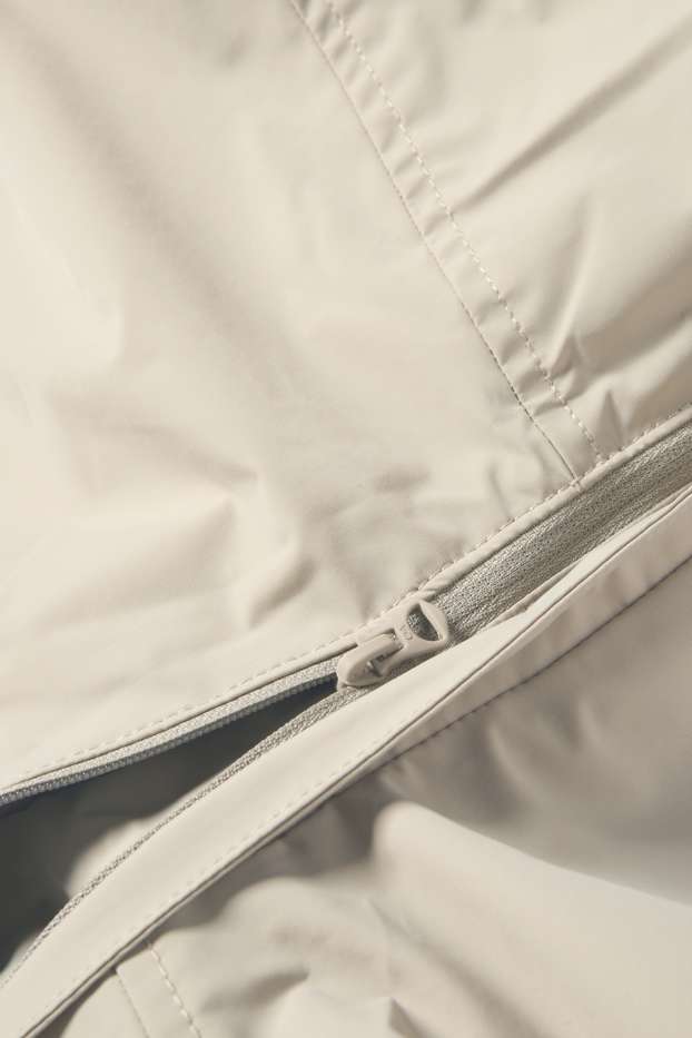 Hommes - Veste à capuche - doublée - finition déperlante - beige