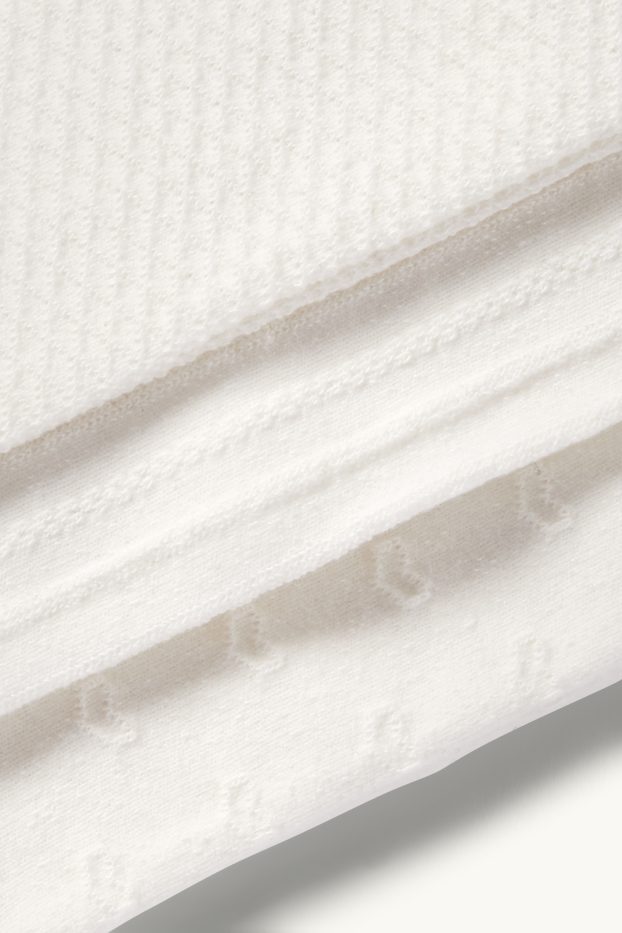 Nadó nena - Paquet de 3 - leotards per a nadó - texturats - blanc