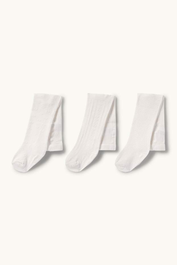 Nadó nena - Paquet de 3 - leotards per a nadó - texturats - blanc