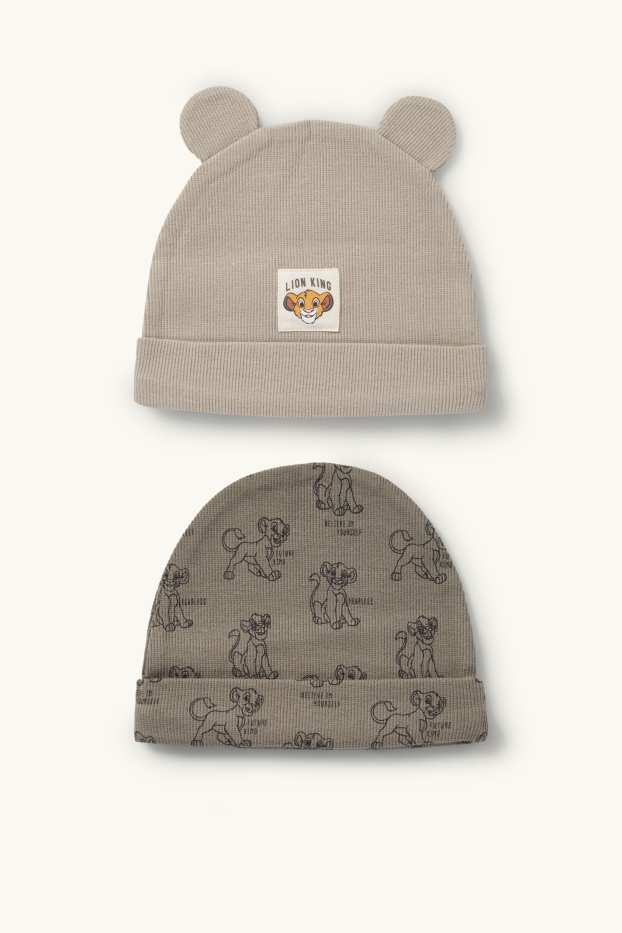 Baby Buben - Multipack 2er - Der König der Löwen - Baby-Mütze - gerippt - beige