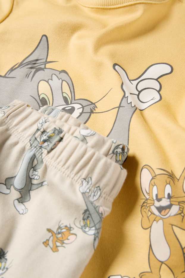 Nadó nen - Tom i Jerry - pijama per a nadó - 2 peces - groc