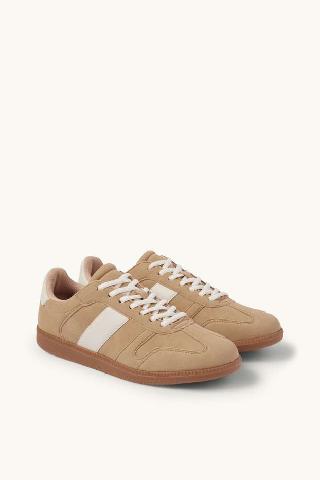 Dames - Sneakers - imitatiesuède - beige