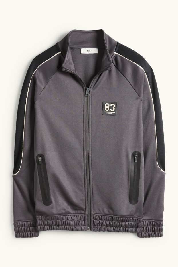 Enfants garçons - Sweat en molleton - noir / gris foncé