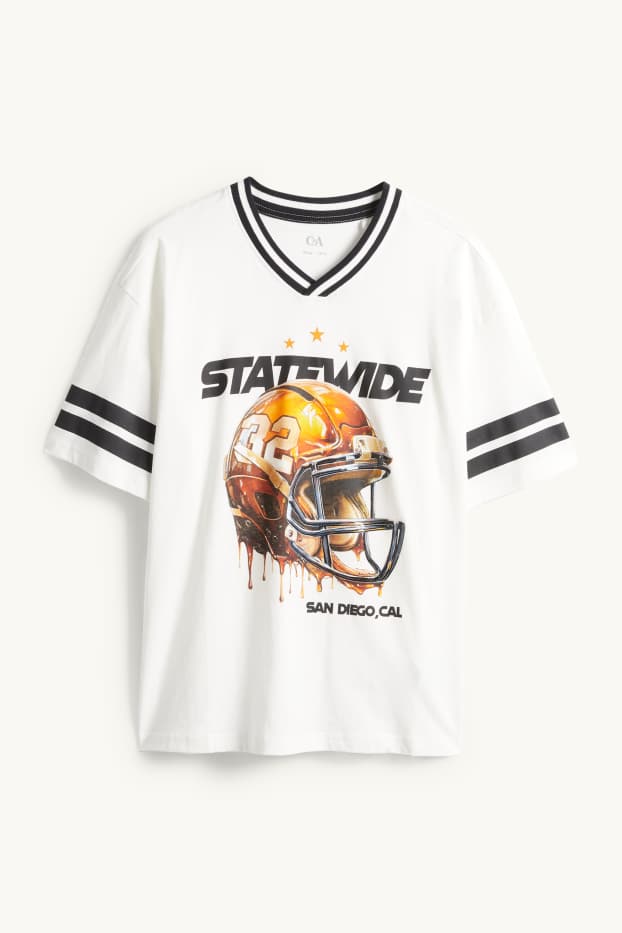 Enfants garçons - Football - T-shirt - blanc crème