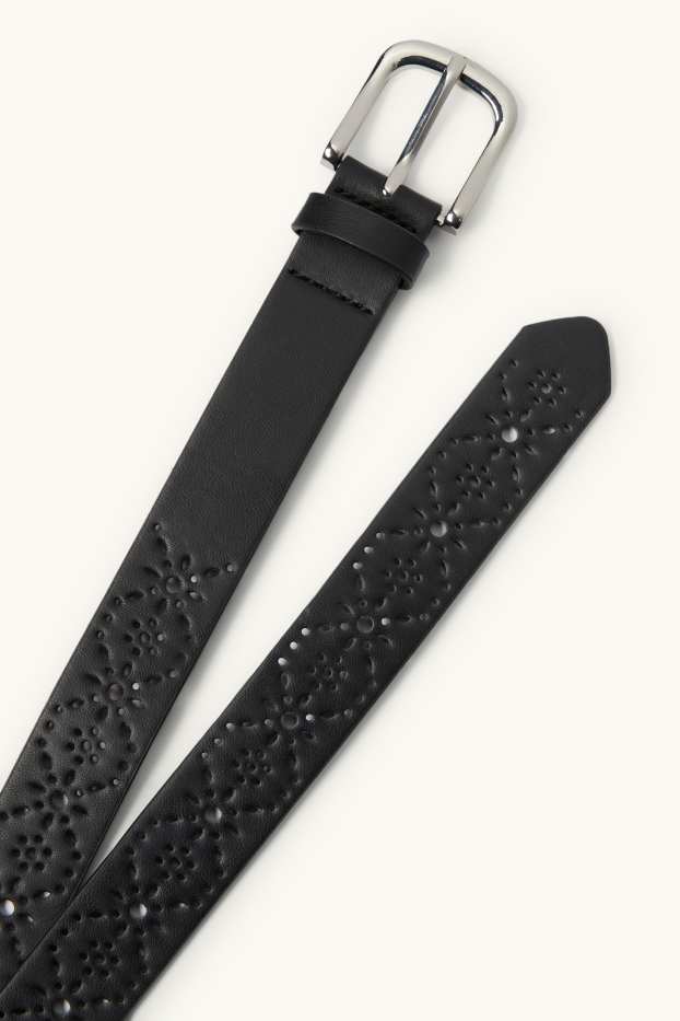 Femei - Curea - imitație de piele - negru