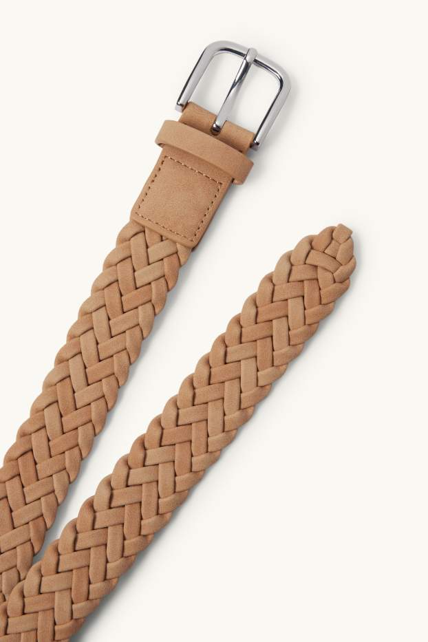 Women - Belt - faux leather - light brown