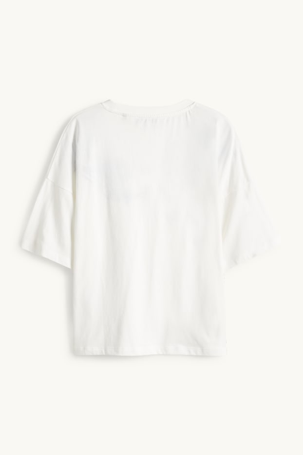 Damen - T-Shirt - Regular Fit - weiß