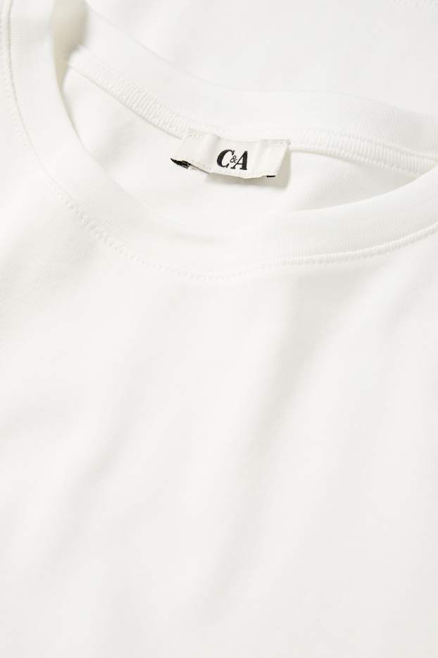 Damen - T-Shirt - Relaxed Fit - weiß