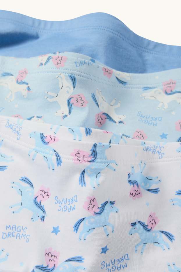 Enfants filles - Lot de 6 - Pegasus - caleçons - bleu clair