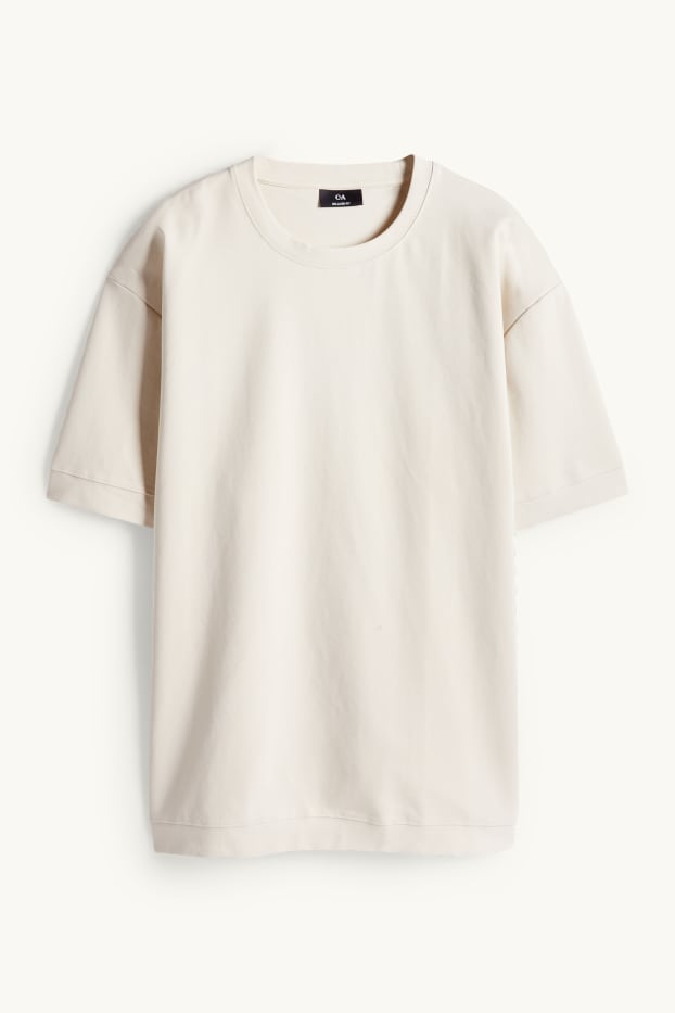 Herren - T-Shirt - Relaxed Fit - hellbeige