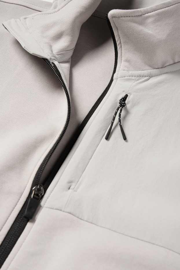 Uomo - Felpa con zip - grigio chiaro