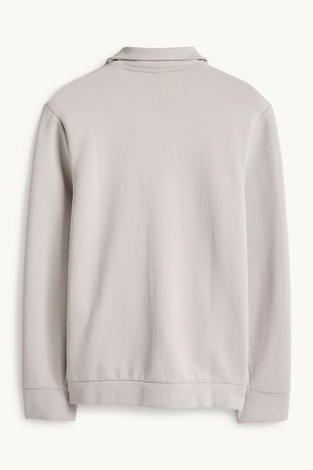 Uomo - Felpa con zip - grigio chiaro