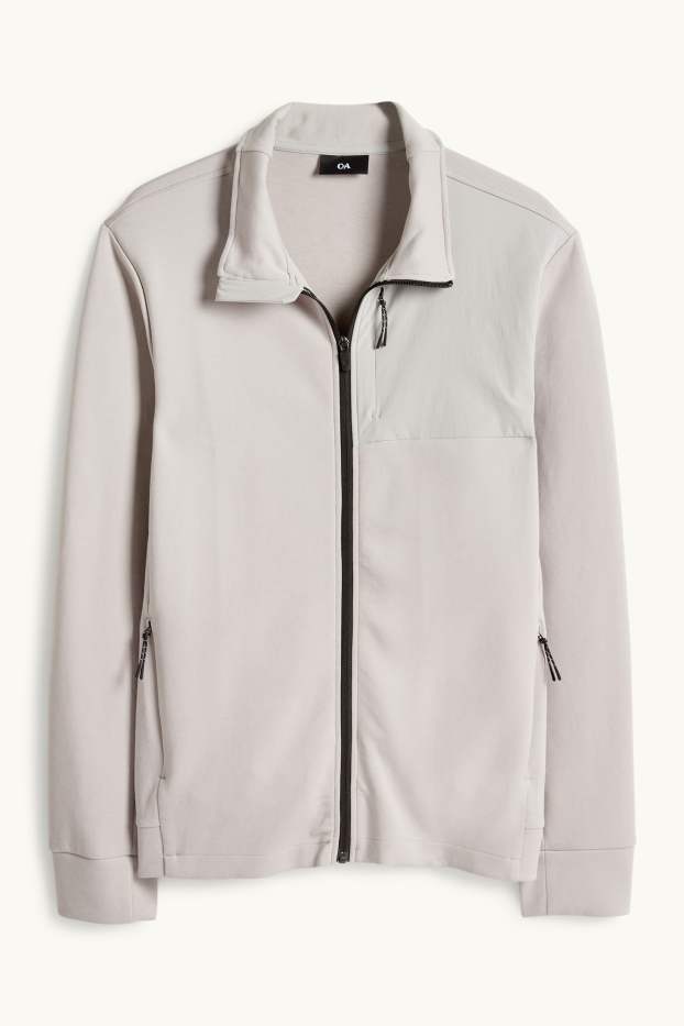 Uomo - Felpa con zip - grigio chiaro