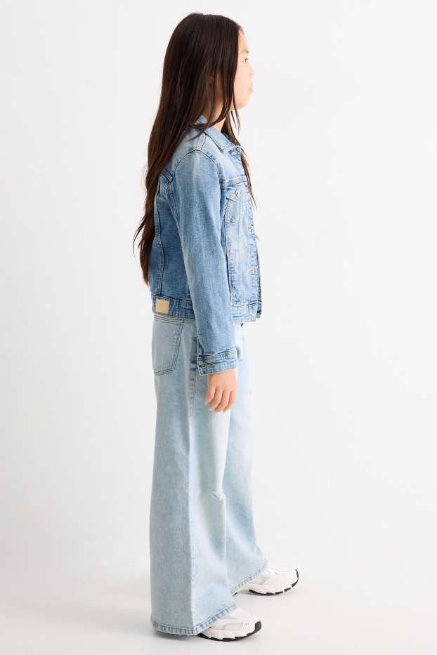 Enfants filles - Wide leg jean - jean bleu clair
