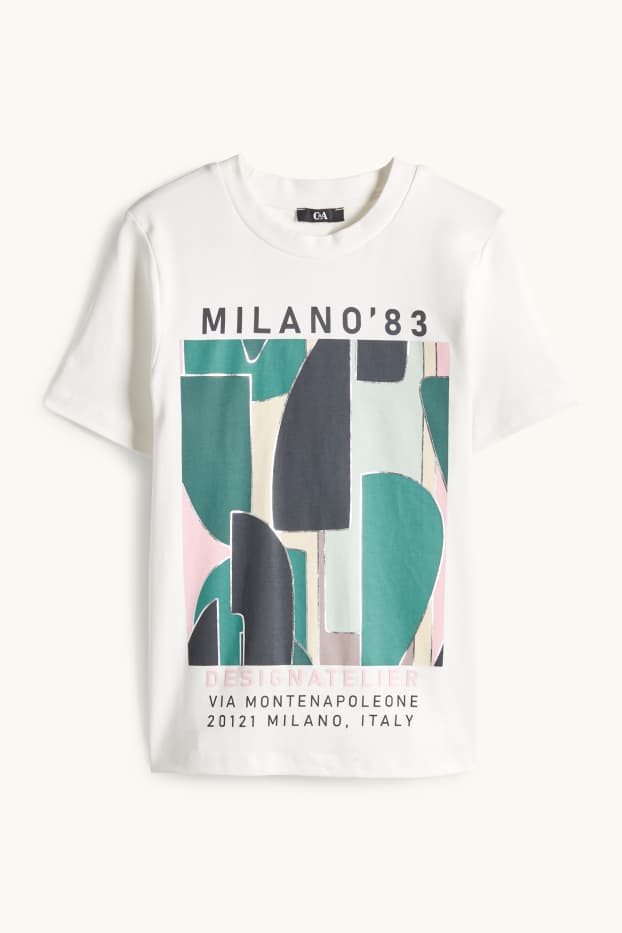 Donna - T-shirt - regular fit - bianco