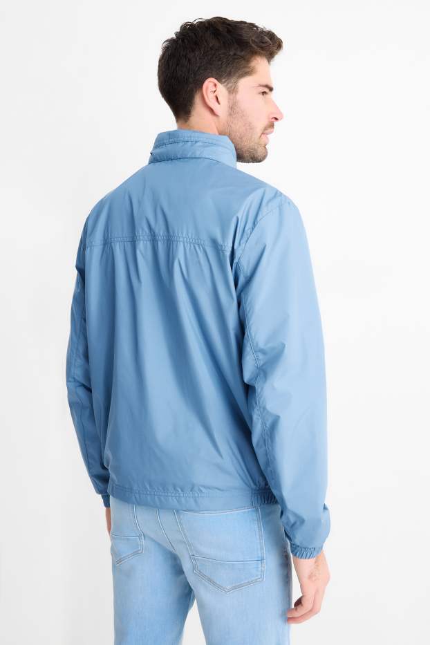 Heren - Blouson met capuchon - waterafstotend - lichtblauw