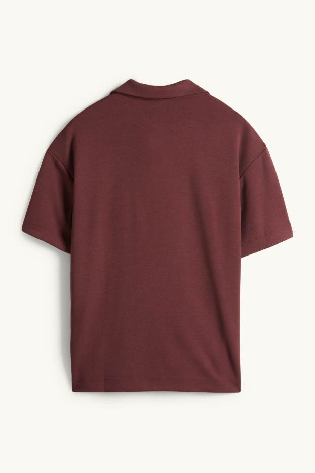 Women - Polo shirt - regular fit - bordeaux