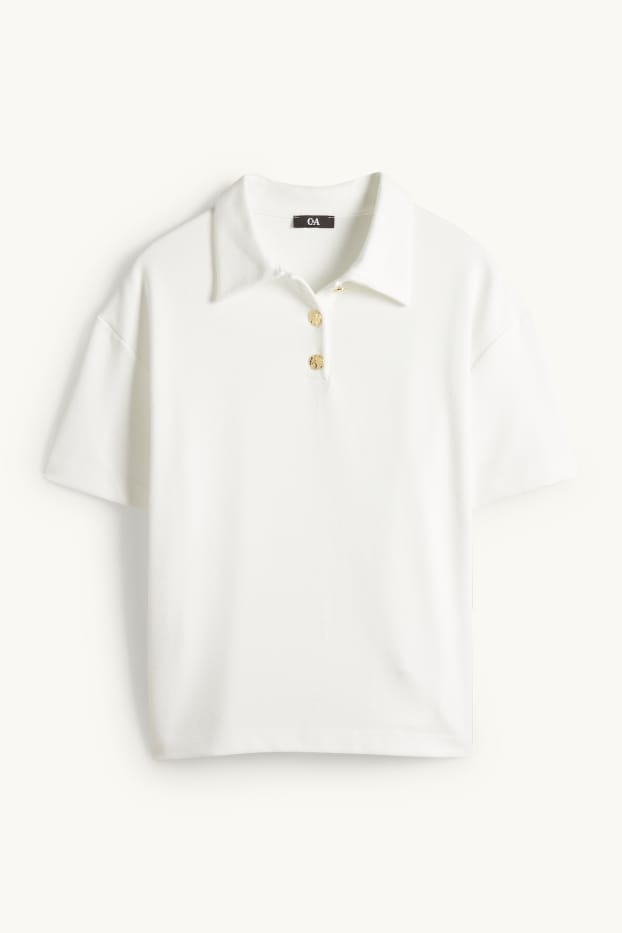 Women - Polo shirt - regular fit - white