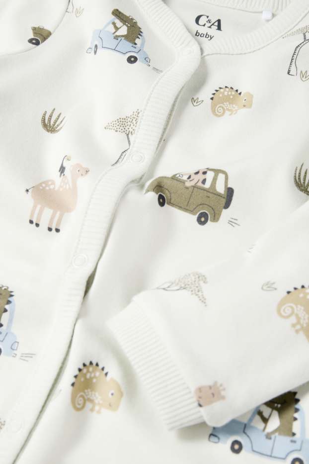 Miminka - chlapci - Safari - pyžamo pro miminka - mátově zelená