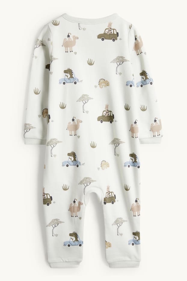 Miminka - chlapci - Safari - pyžamo pro miminka - mátově zelená