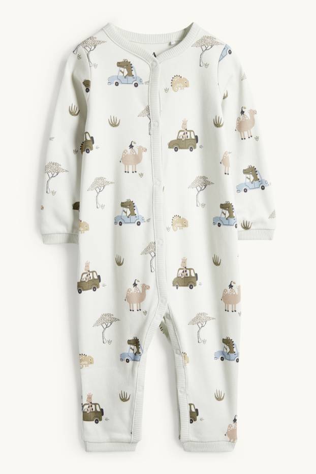 Miminka - chlapci - Safari - pyžamo pro miminka - mátově zelená