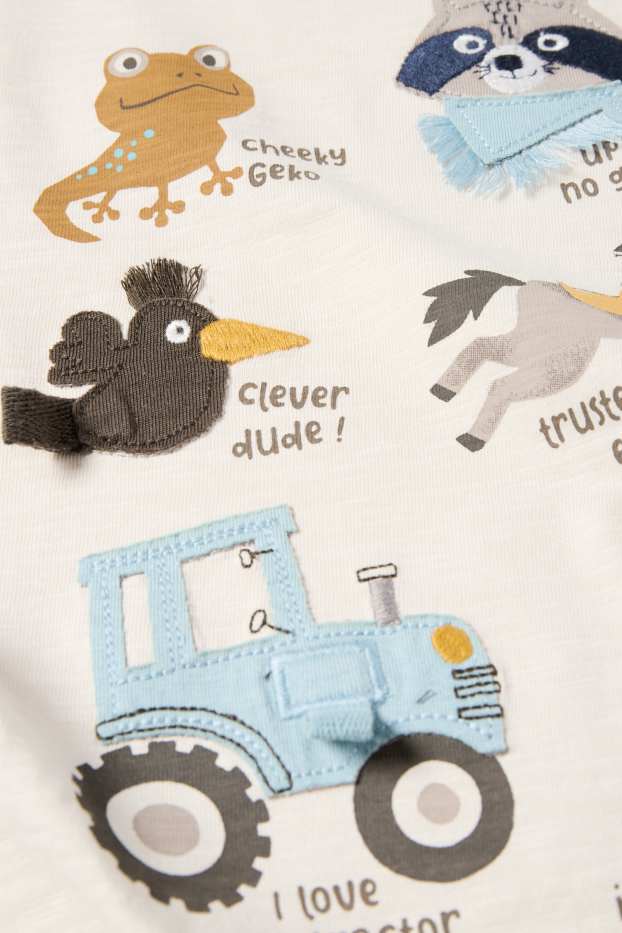 Nen - Granja - samarreta de màniga curta - beix clar