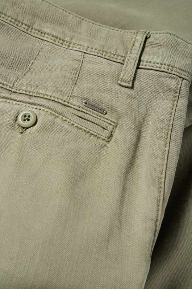 Pánské - Kalhoty chino - slim fit - zelená