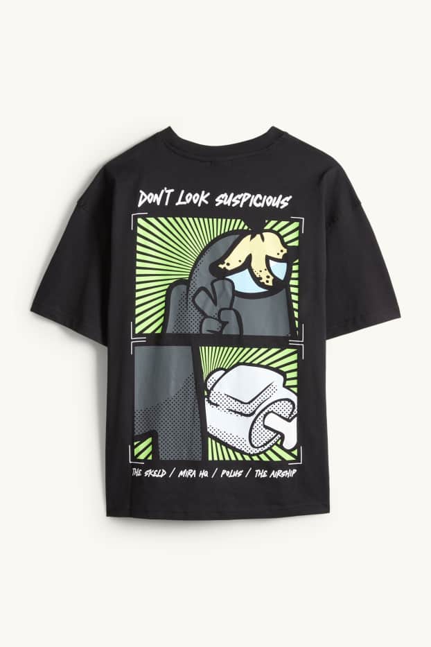 Children Boys - Among Us - short sleeve T-shirt - black