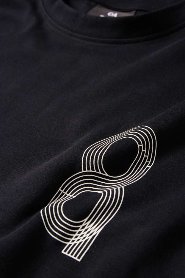 Herren - Funktions-Shirt - Relaxed Fit - schwarz