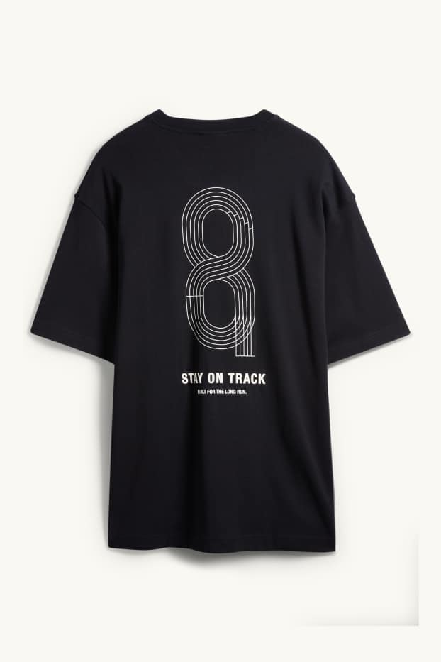 Herren - Funktions-Shirt - Relaxed Fit - schwarz