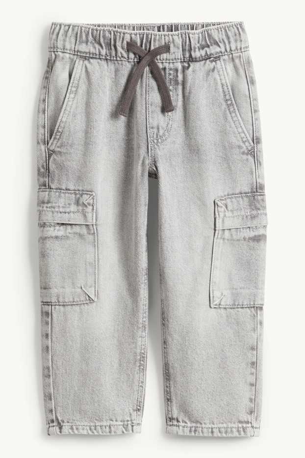 Niños - Jeans cargo - vaqueros - gris claro