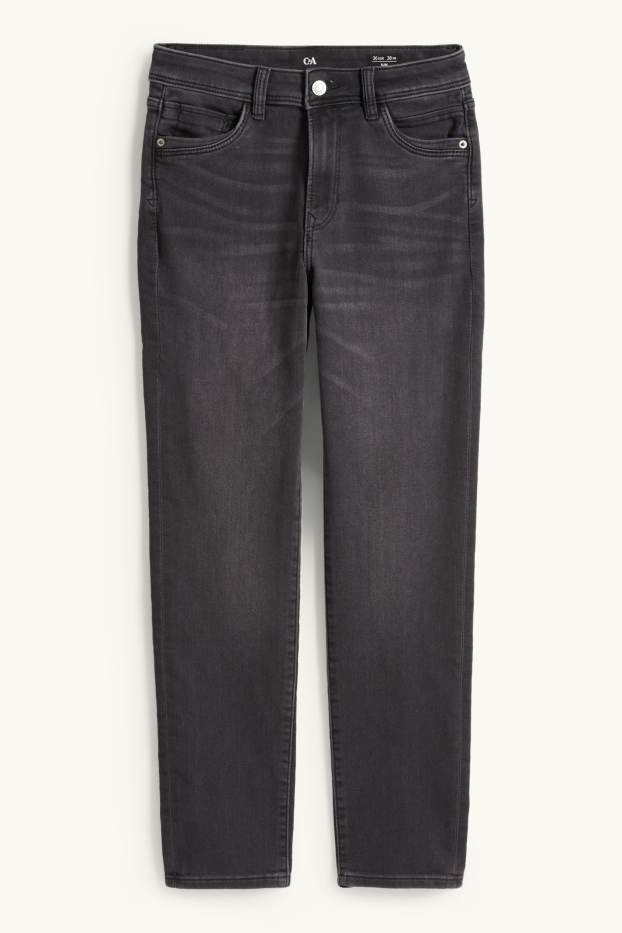 Damen - Slim Jeans - Mid Waist - Jog Denim - dunkeljeansgrau