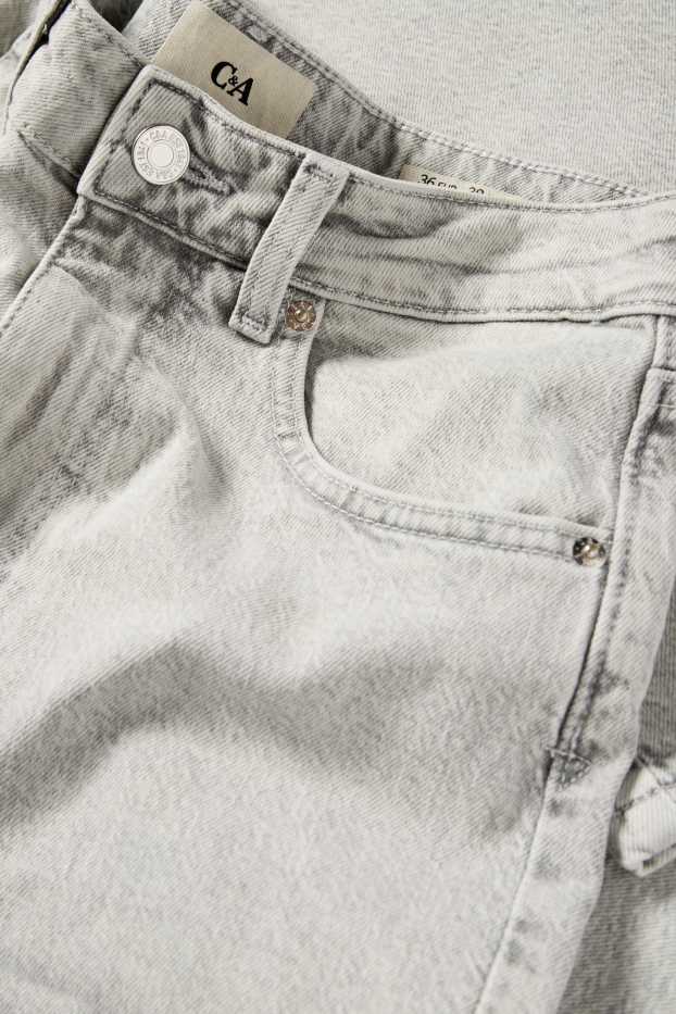 Donna - Mom jeans - vita alta - LYCRA® - jeans grigio chiaro