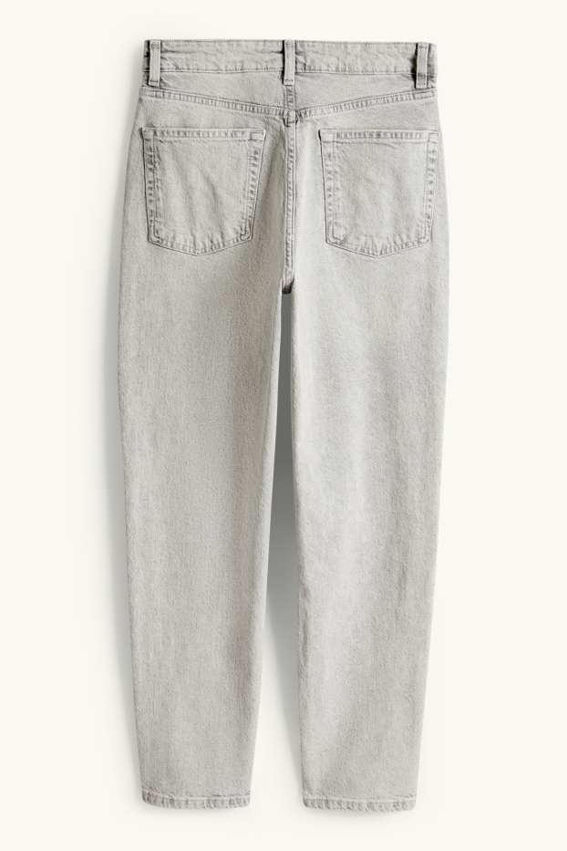 Donna - Mom jeans - vita alta - LYCRA® - jeans grigio chiaro