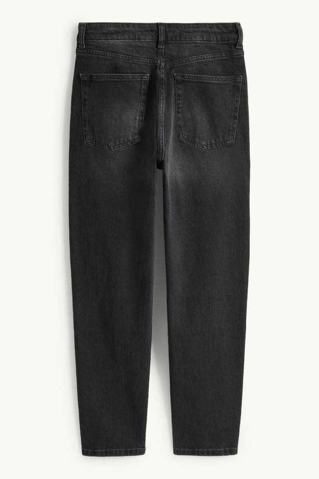 Damen - Mom Jeans - High Waist - LYCRA® - dunkeljeansgrau