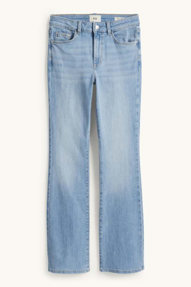 Kobiety - Bootcut jeans - średni stan - dżins-jasnoniebieski