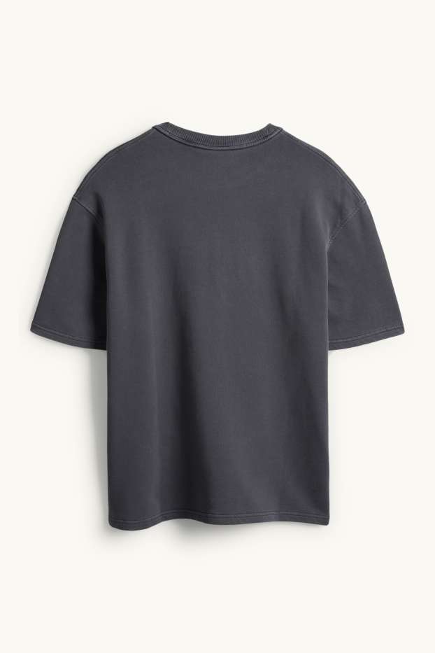 Hommes - T-shirt - relaxed fit - gris foncé