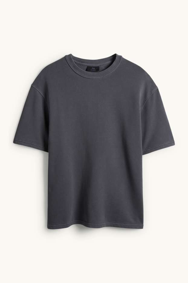Hommes - T-shirt - relaxed fit - gris foncé