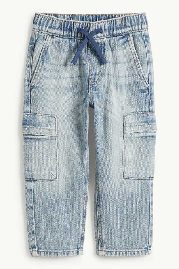 Niños - Jeans cargo - vaqueros - azul claro