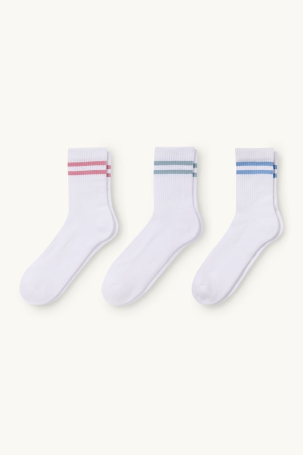 Femmes - Lot de 3 paires - chaussettes de tennis - blanc