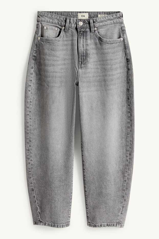 Dona - Barrel Jeans - high waist - texà gris