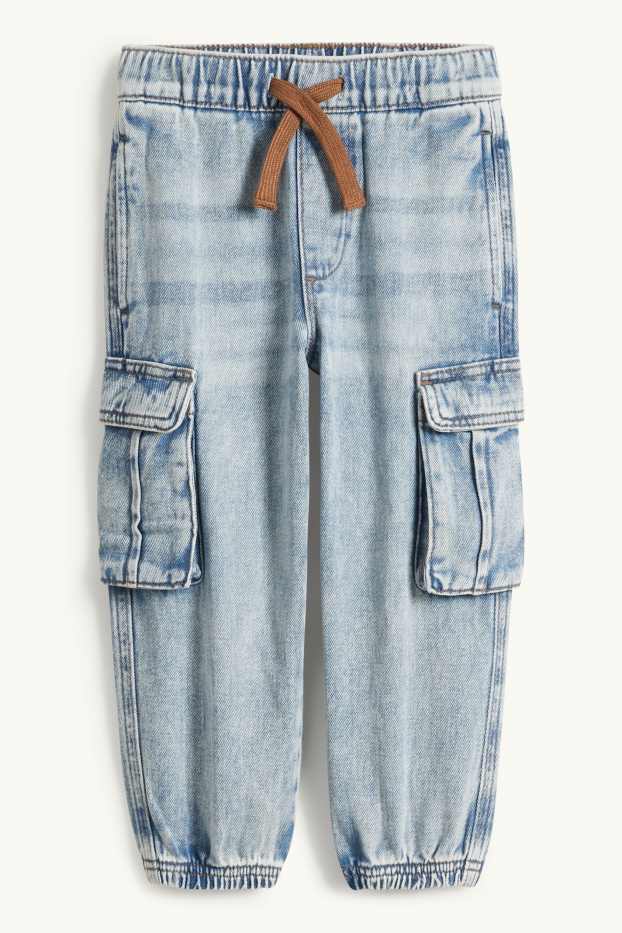 Niños - Jeans cargo - vaqueros - azul claro