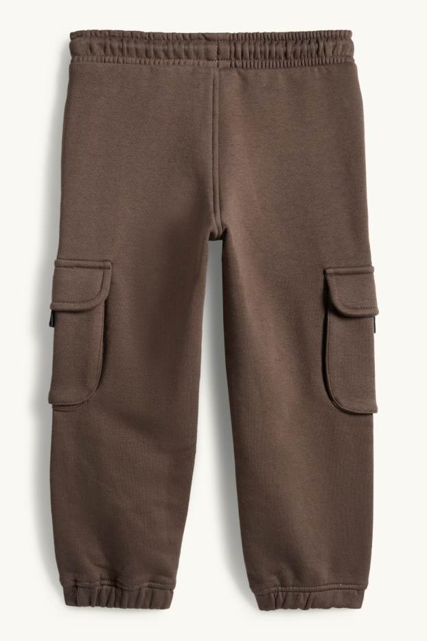 Kinder Jungen - Cargo-Jogginghose - dunkelbraun