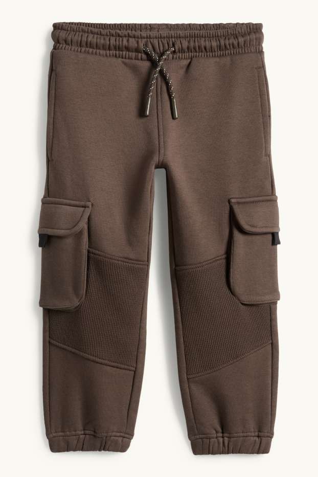 Kinder Jungen - Cargo-Jogginghose - dunkelbraun