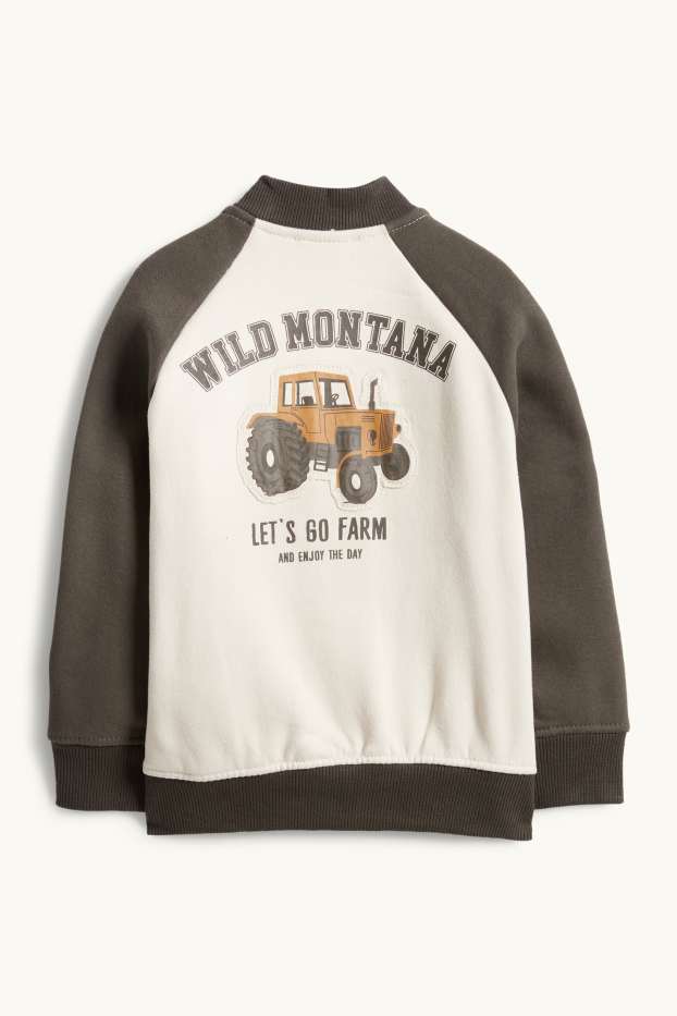Copii - Băieți - Tractor - jachetă tip college - maro / bej