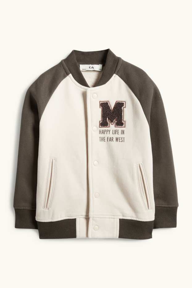 Copii - Băieți - Tractor - jachetă tip college - maro / bej