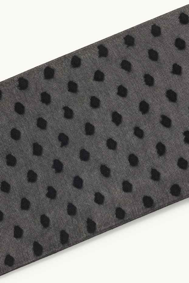 Donna - Collant fini - LYCRA® - 20 DEN - a pois - nero
