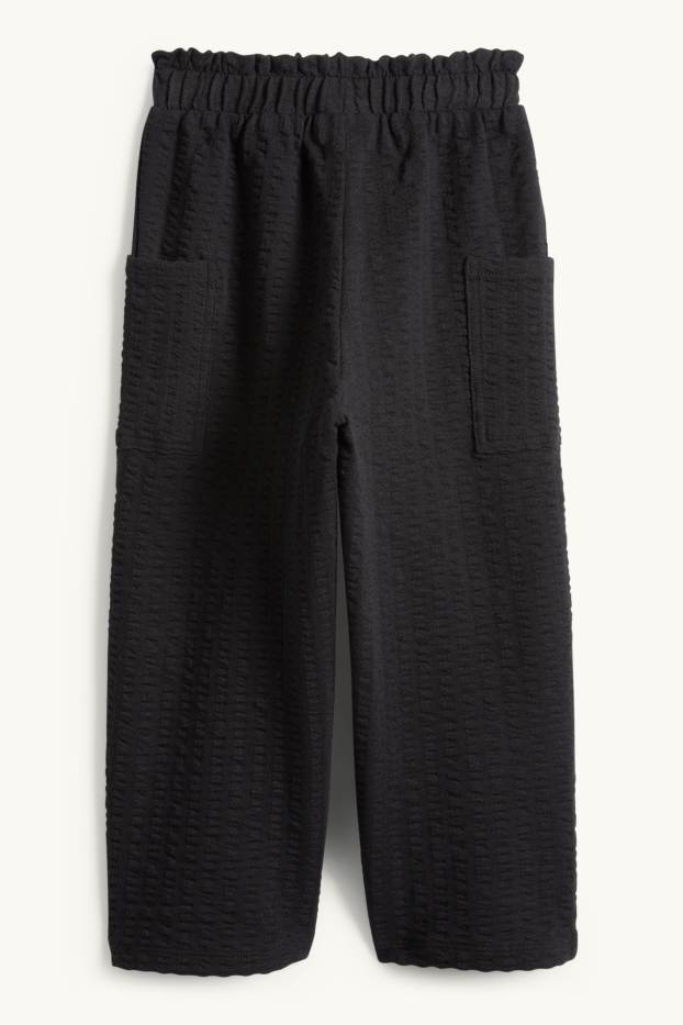 Kinderen: meisjes - Jersey broek - zwart