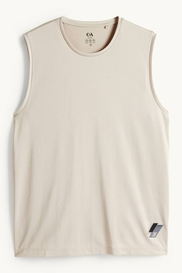 Herren - Funktions-Tank-Top - taupe